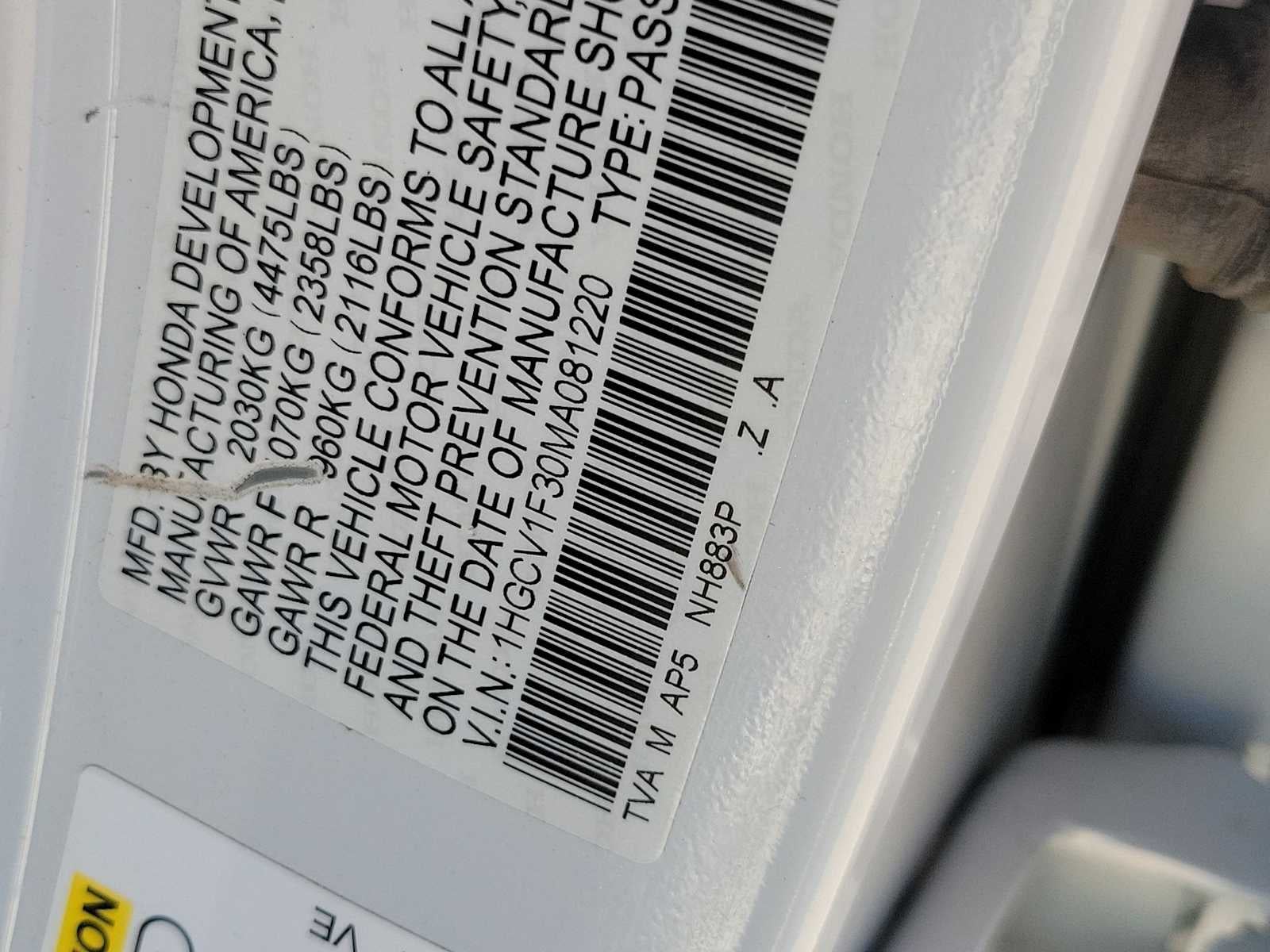 2021 Honda Accord Sport