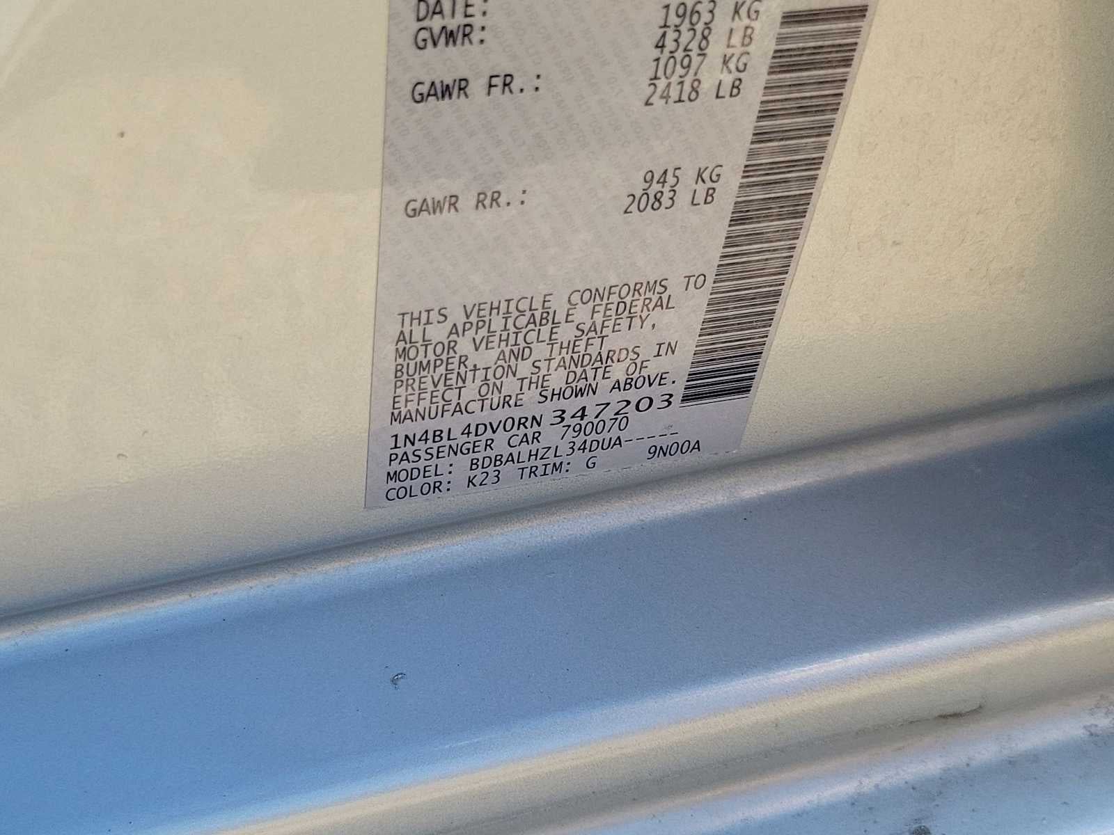 2024 Nissan Altima SV FWD