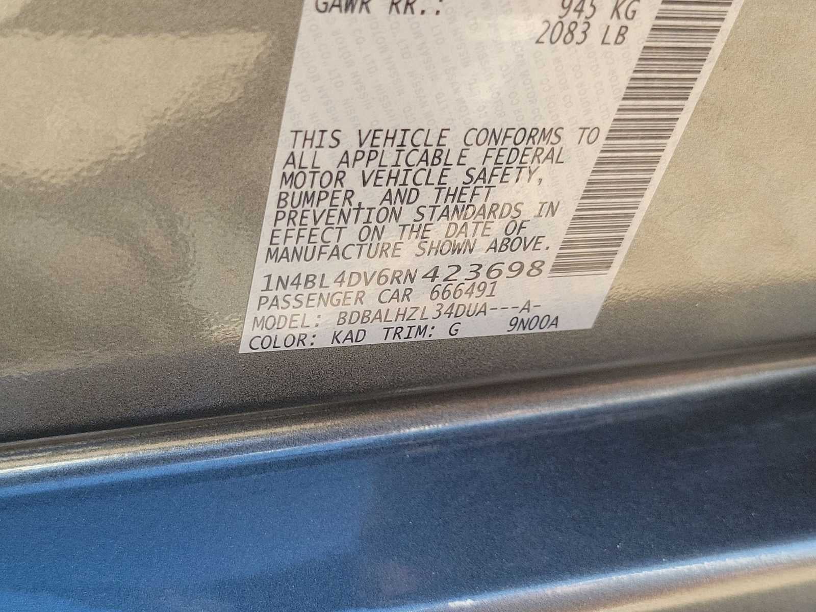 2024 Nissan Altima SV FWD