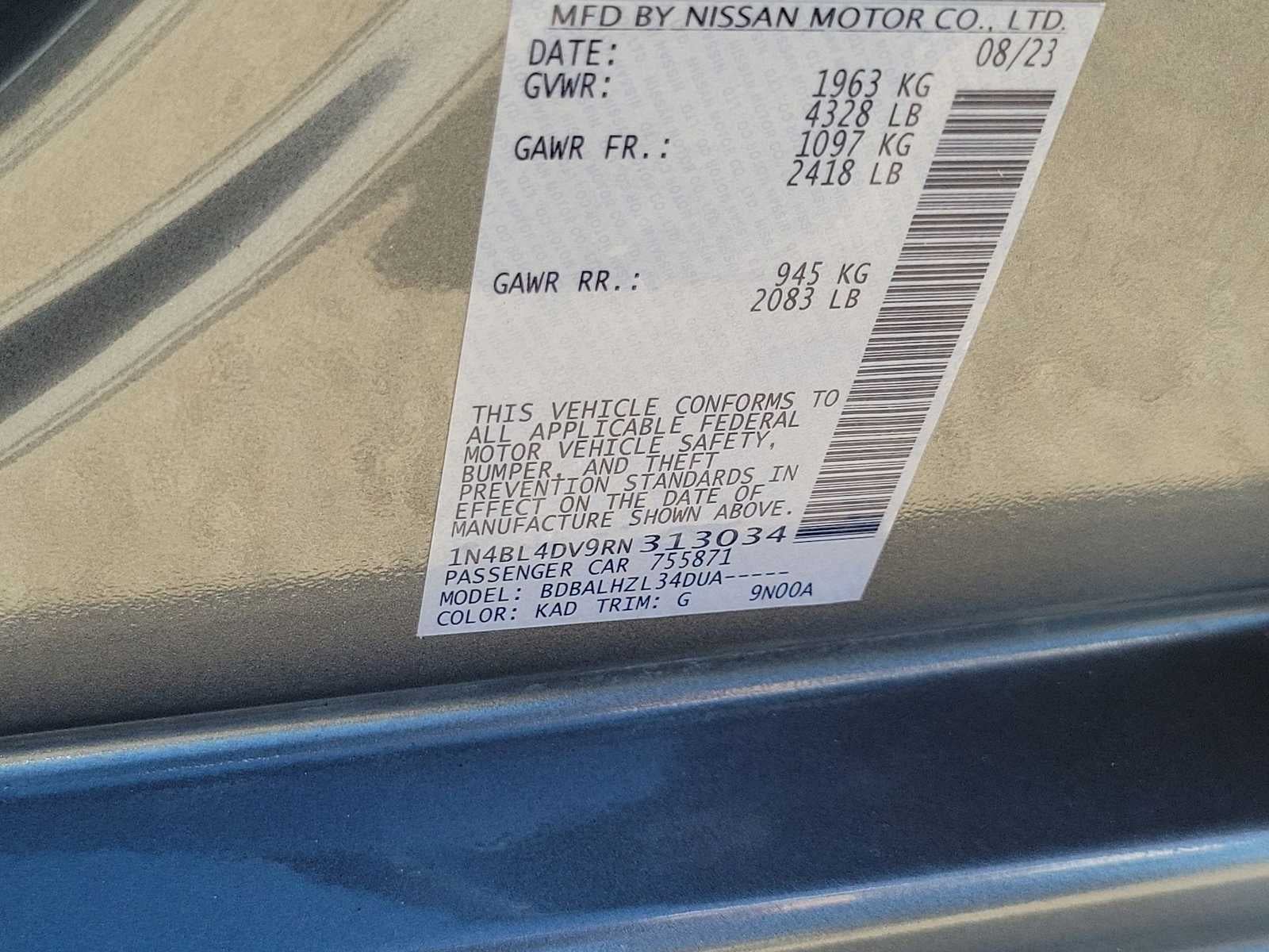 2024 Nissan Altima SV FWD