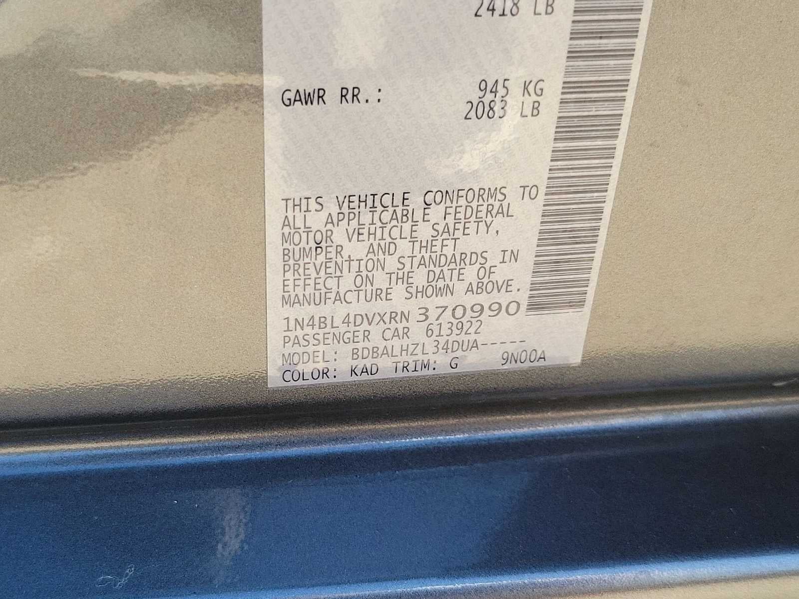 2024 Nissan Altima SV FWD