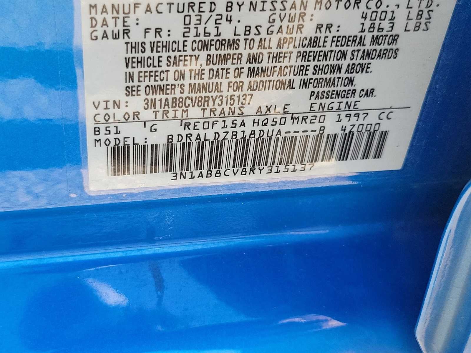 2024 Nissan Sentra SV Xtronic CVT